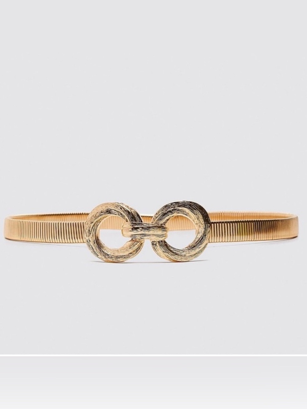 Ashley Steward  Gold Metal Stretch Women's Belt